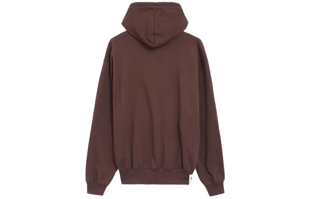 adidas Originals Logo Print Brown Drawstring Hoodie Unisex IY9519 圖 3