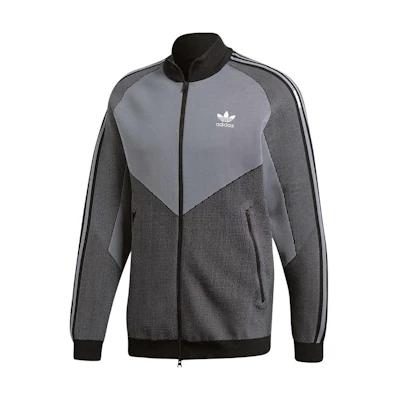 adidas Originals Logo Print Colorblock Jacket Black CW5108