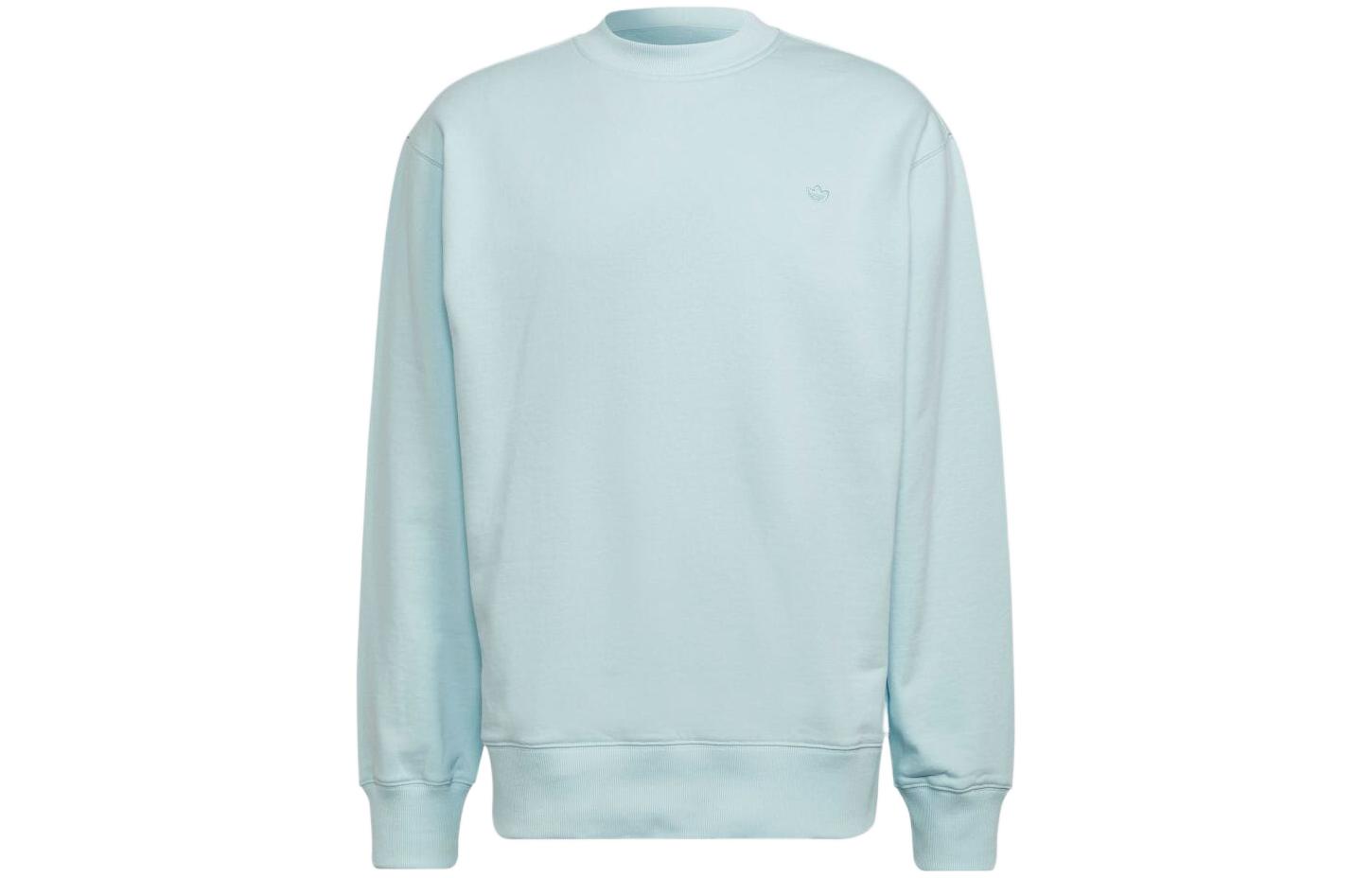 adidas Originals Logo Print Crewneck Long-Sleeve Sweatshirt Light Blue () HK2940