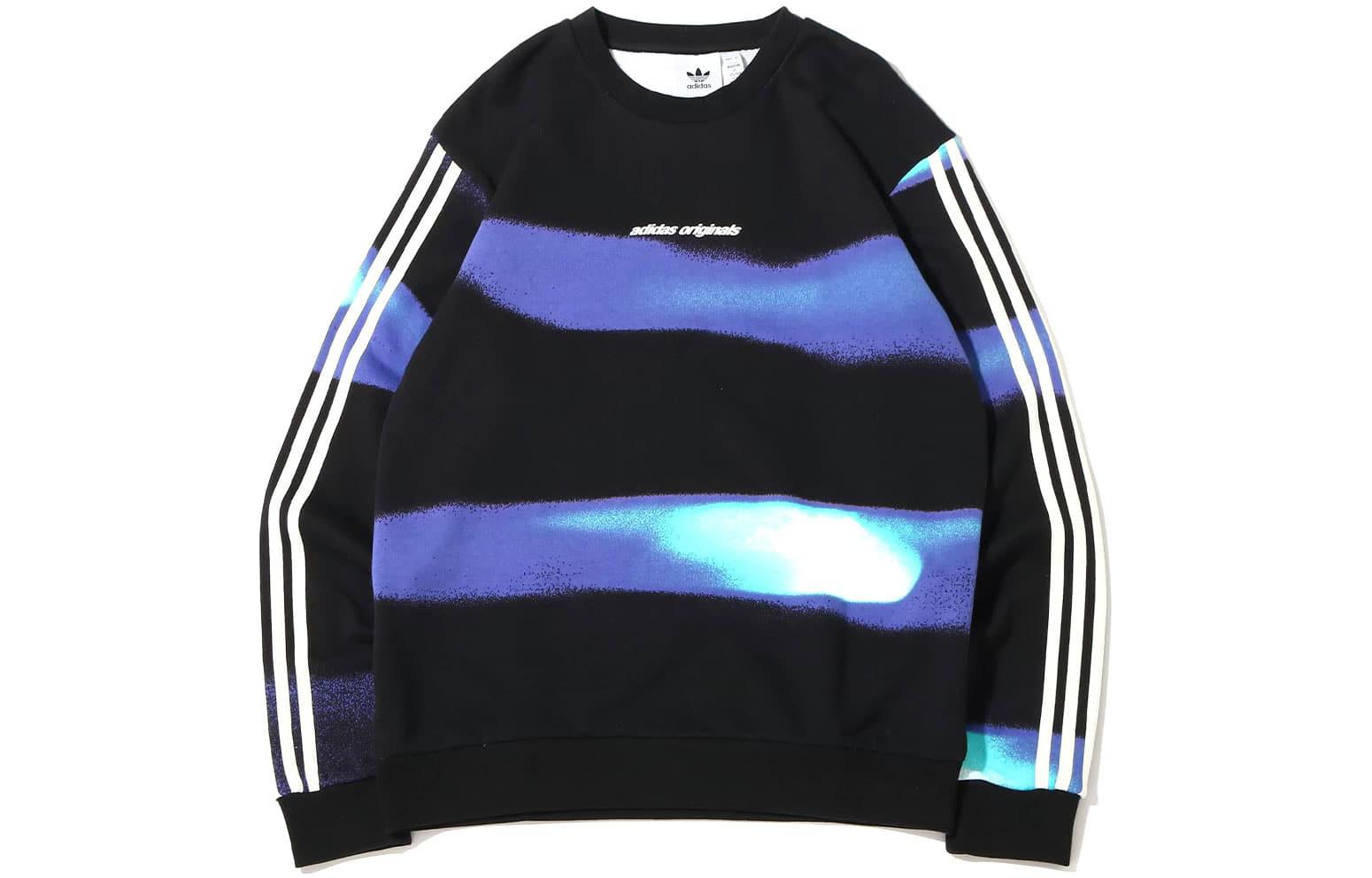 adidas Originals Logo Print Crewneck Pullover Sweatshirt Men’s Black HC7182