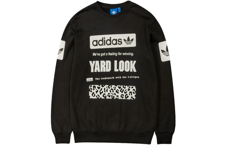 adidas Originals Logo Print Crewneck Sweatshirt Black CD1717