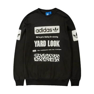 adidas Originals Logo Print Crewneck Sweatshirt Black CD1717