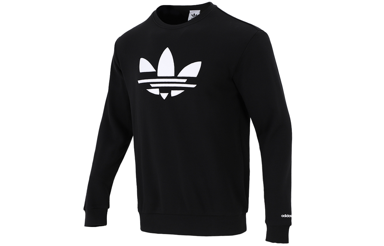 adidas Originals Logo Print Crewneck Sweatshirt Black H37731