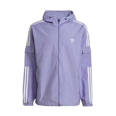 adidas Originals Logo Print Hoodie Jacket Light Purple GN3459