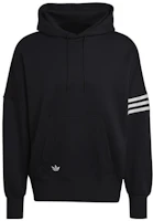 adidas Originals Logo Print Striped Drawstring Hoodie Black Sweatshirt HM1871 adidas Originals Logo Print Striped Drawstring Hoodie Black Sweatshirt HM1871