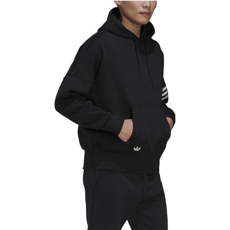 Purchase adidas Originals Logo Jalur Hoodie Hitam Sweater dengan Tali Serut HM1871