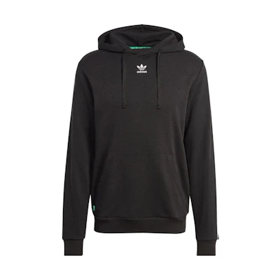 adidas Originals Logo Printed Pullover Hoodie Black HR8618