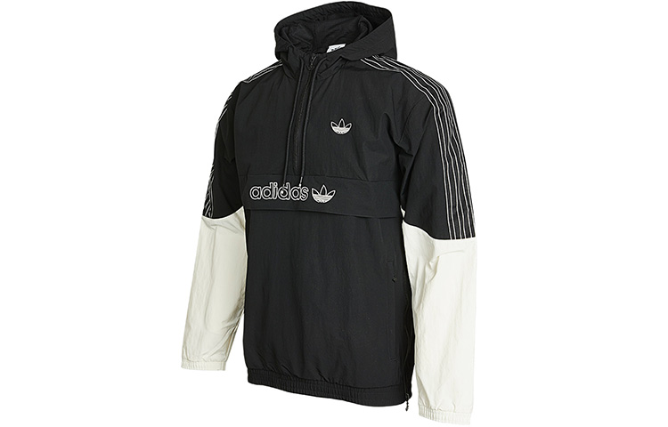 adidas Originals Logo Windbreaker Jacket Black GN2429