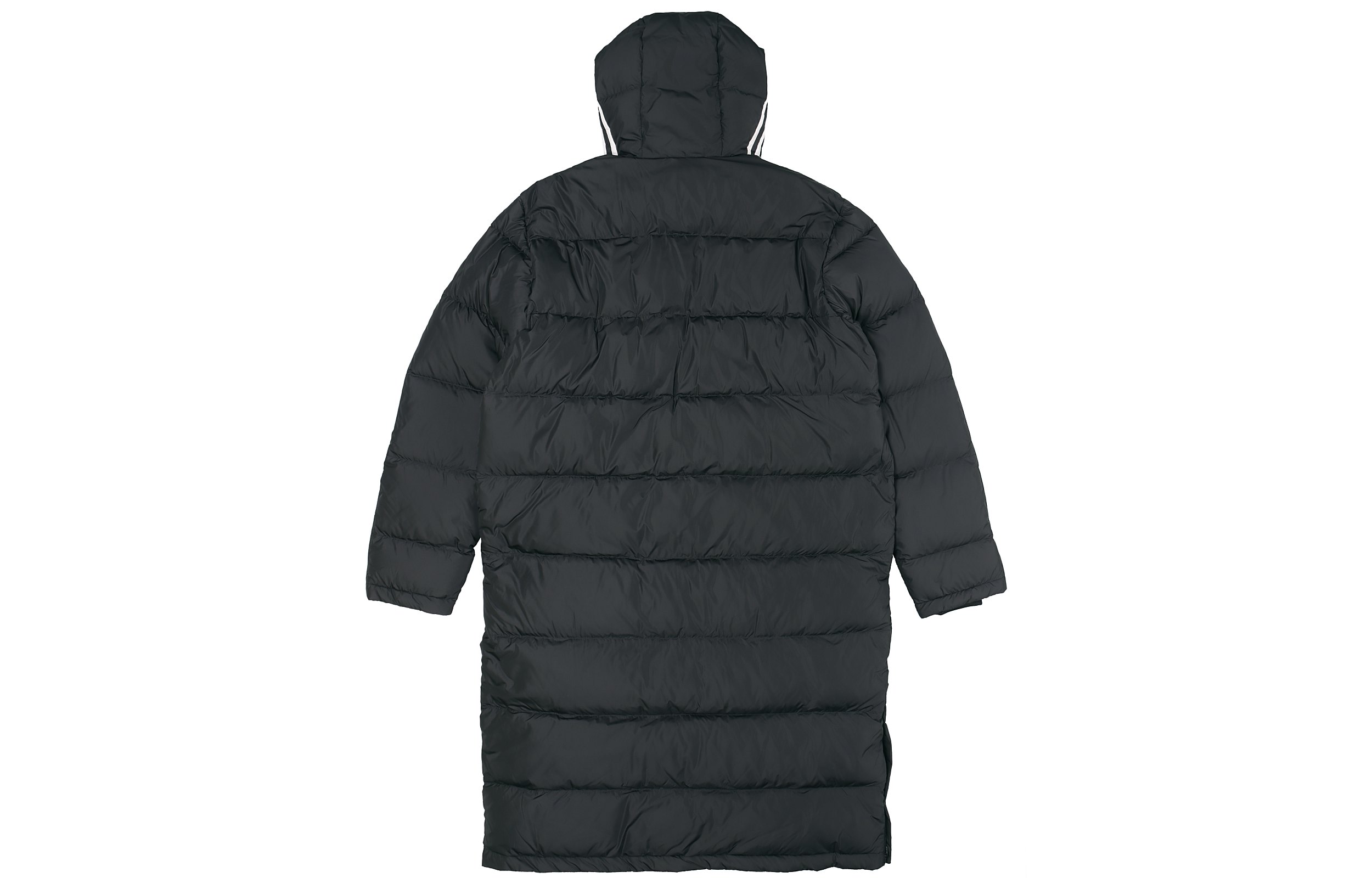 Lookbook adidas Originals黑色長版羽絨外套側邊三條紋冬季設計 HI4658