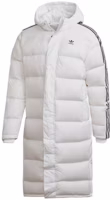 Adidas Originals Long White Down Jacket Winter Hooded Coat FL0008 Adidas Originals Long White Down Jacket Winter Hooded Coat FL0008