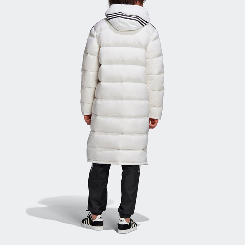 Purchase Adidas Originals Long White Down Jacket Winter Hooded Coat FL0008