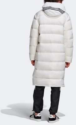 Adidas Originals Long White Down Jacket Winter Hooded Coat FL0008 Purchase Adidas Originals Long White Down Jacket Winter Hooded Coat FL0008
