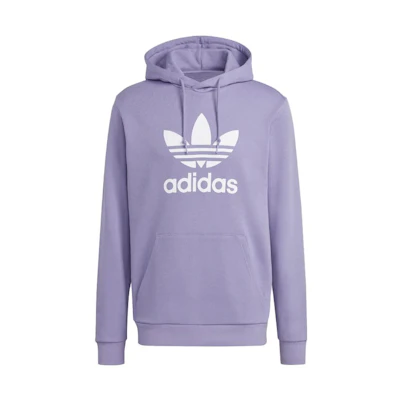 adidas Originals Loose Logo Hoodie Purple Long-Sleeve Sweatshirt IA4881