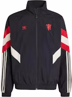 adidas Originals Manchester SS24 Track Top Retro Colorblock Jacket Black Men IS6525 adidas Originals Manchester SS24 Track Top Retro Colorblock Jacket Black Men IS6525