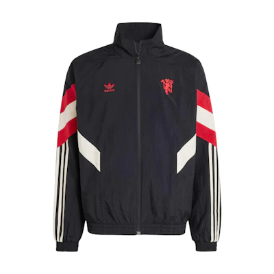 adidas Originals Manchester SS24 Track Top Retro Colorblock Jacket Black Men IS6525