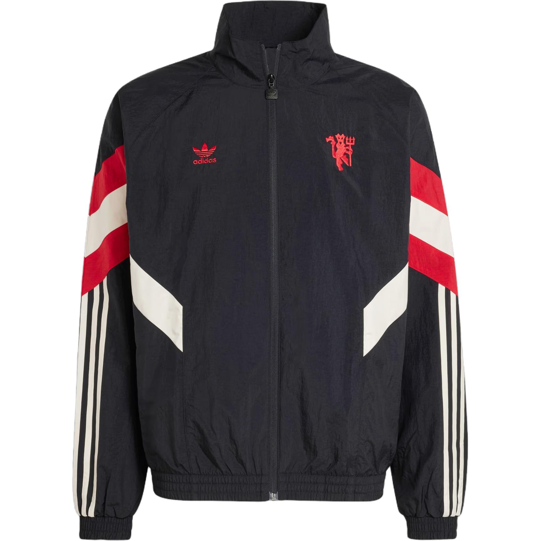 Order adidas Originals Manchester SS24 Jaket Track Top Retro Colorblock Hitam Pria IS6525