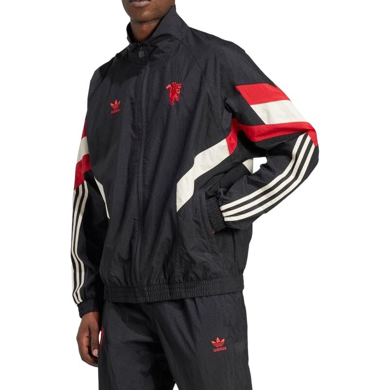 Details for adidas Originals Manchester SS24 Jaket Track Top Retro Colorblock Hitam Pria IS6525