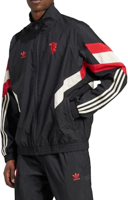 adidas Originals Manchester SS24 Jaket Track Top Retro Colorblock Hitam Pria IS6525 Details for adidas Originals Manchester SS24 Jaket Track Top Retro Colorblock Hitam Pria IS6525