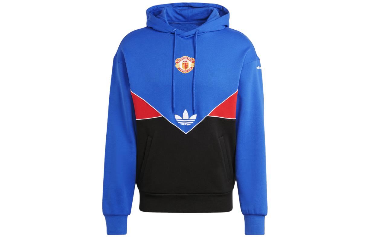 adidas Originals Manchester United OG Hoodie Navy Colorblock Sweatshirt IP5545
