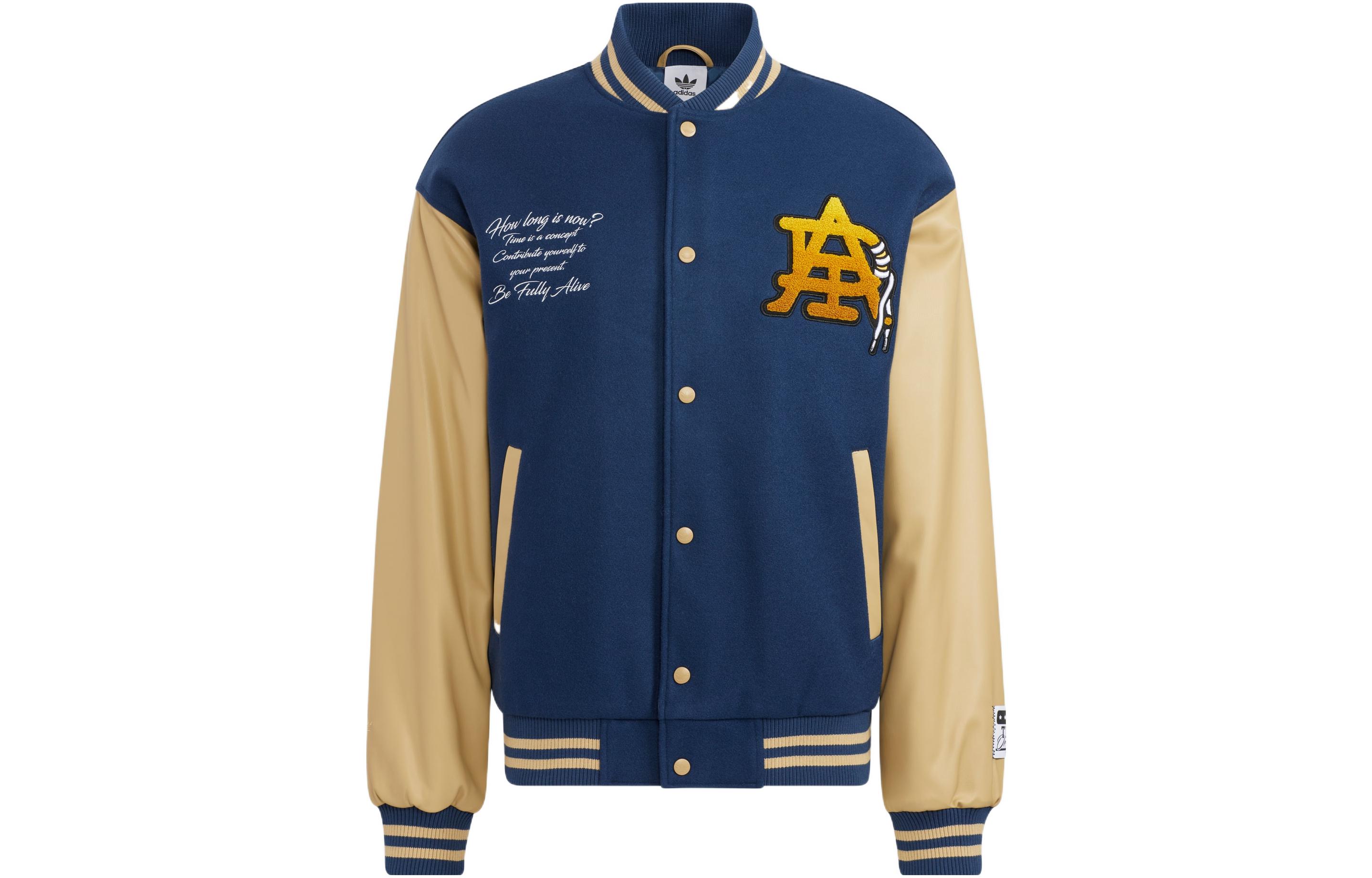 adidas Originals Mc Varsity Jacket Blue Retro Collegiate Letterman Style HZ7092