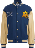 adidas Originals Mc Varsity Jacket Blue Retro Collegiate Letterman Style HZ7092 adidas Originals Mc Varsity Jacket Blue Retro Collegiate Letterman Style HZ7092