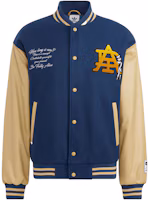 Order adidas Originals 經典復古大學風藍色棒球外套學院風格 HZ7092
