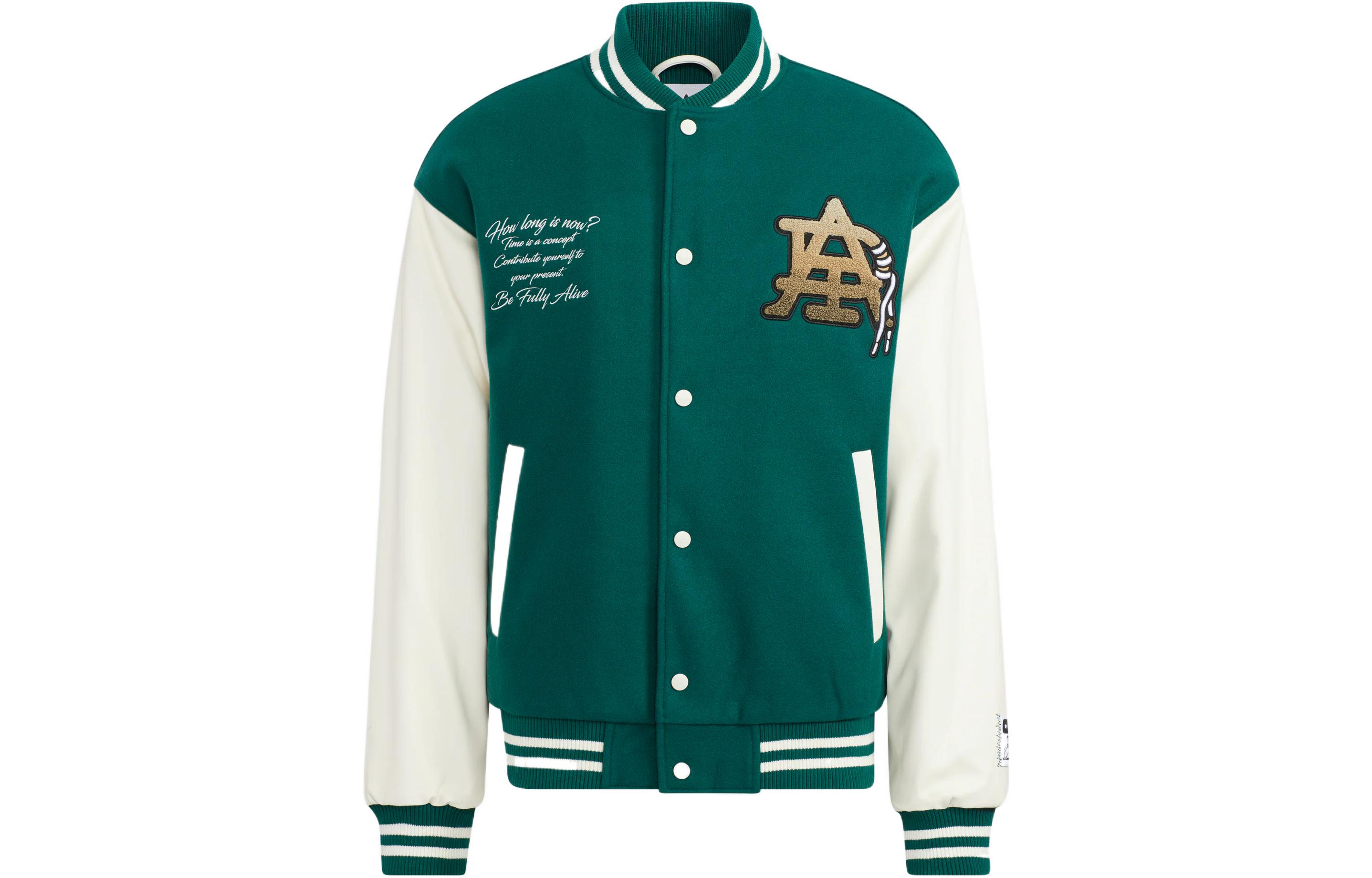 Order 阿迪达斯 Originals Mc Varsity Jkt 多色印花厚夹克 绿色 男款 HZ7093