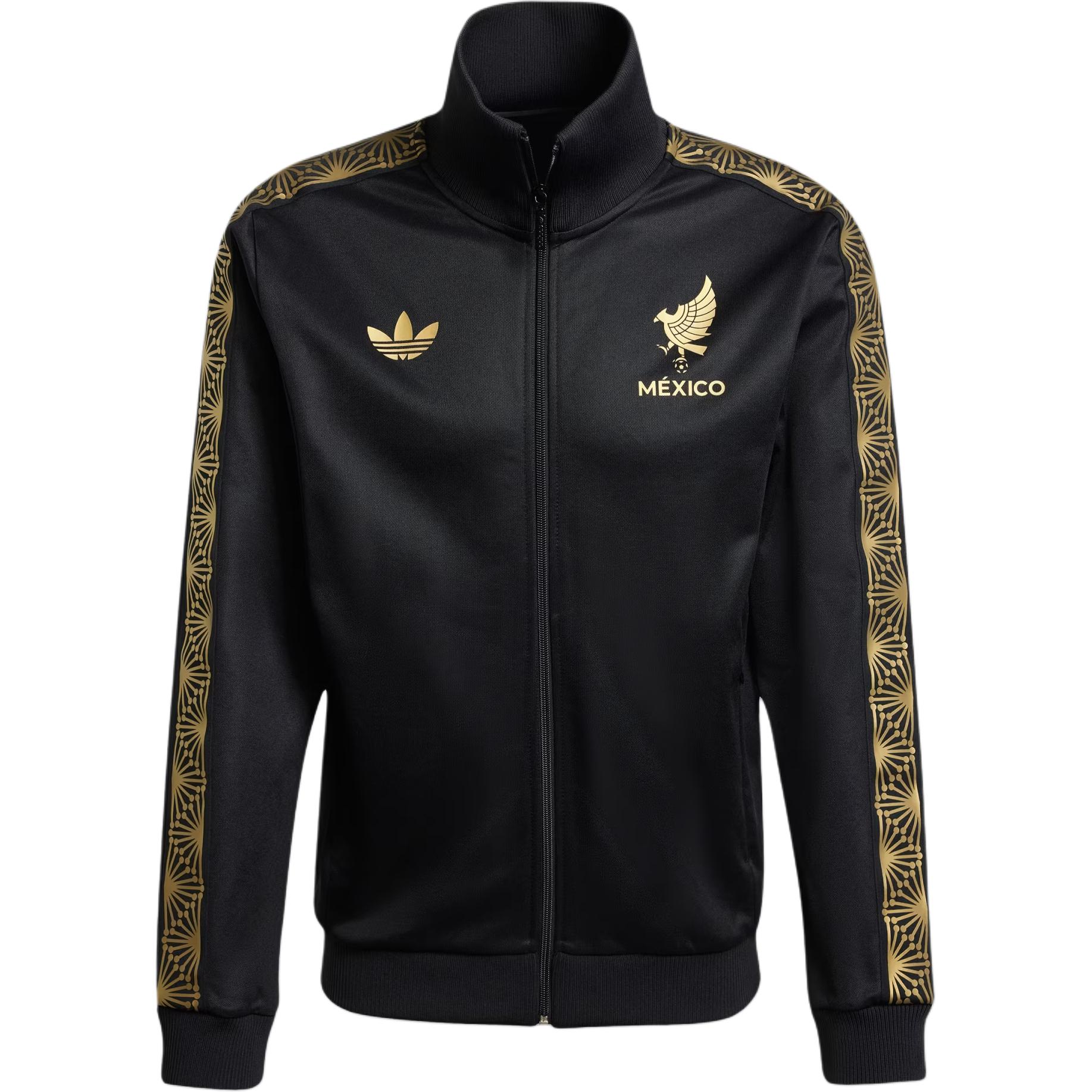 adidas Originals Mexico Gold Track Top Slim Fit Jacket Black JE5335