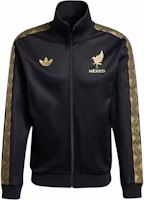 adidas Originals Mexico Gold Track Top Slim Fit Jacket Black JE5335 adidas Originals Mexico Gold Track Top Slim Fit Jacket Black JE5335