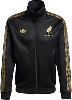 adidas Originals Mexico Gold Jaket Track Top Slim Fit Hitam JE5335 Order adidas Originals Mexico Gold Jaket Track Top Slim Fit Hitam JE5335