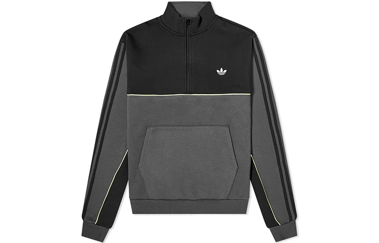 adidas Originals Mod Half Zip Sweatshirt Black Retro Style Jacket FM1403