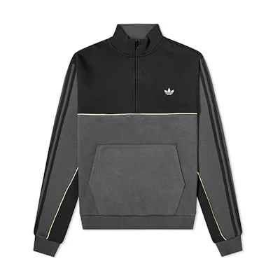 adidas Originals Mod Half Zip Sweatshirt Black Retro Style Jacket FM1403