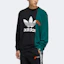 Shop adidas Originals 現代復古徽標黑色男款圓領套頭衫 HC0379