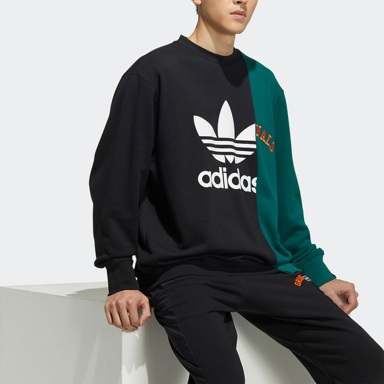 Details for adidas Originals 現代復古徽標黑色男款圓領套頭衫 HC0379
