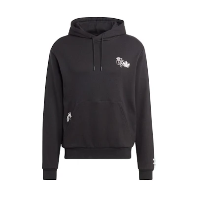 adidas Originals Monochrome Graffiti Logo Hoodie Black IC5739