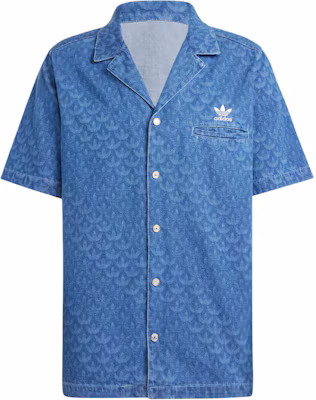 adidas Originals Monogram Short Sleeve Shirt Blue - Unisex Button-Up Collar IX6731 Buy adidas Originals Monogram Short Sleeve Shirt Blue - Unisex Button-Up Collar IX6731