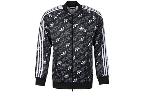 adidas Originals Monogram TT Logo Track Jacket Black EB4087