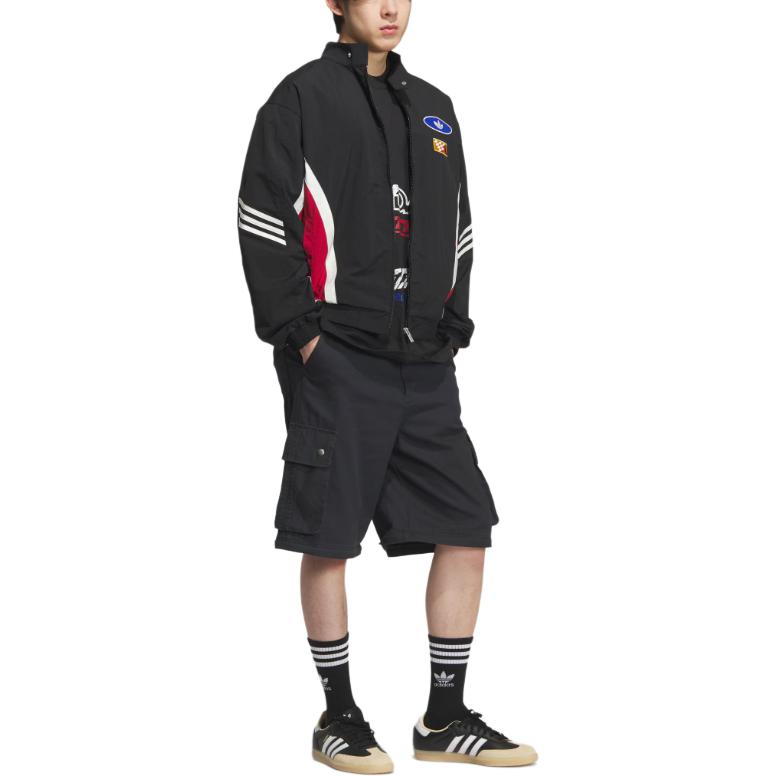 Shop 阿迪达斯原创摩托夹克宽松舒适时尚运动外套 KH1201