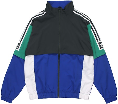 Adidas Originals 男款復古多彩風衣外套 藍/黑 EC7329 Order Adidas Originals 男款復古多彩風衣外套 藍/黑 EC7329