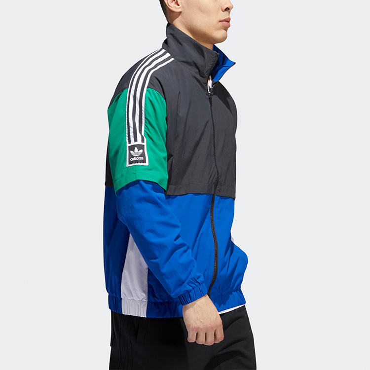 Sizing Adidas Originals 男款復古多彩風衣外套 藍/黑 EC7329
