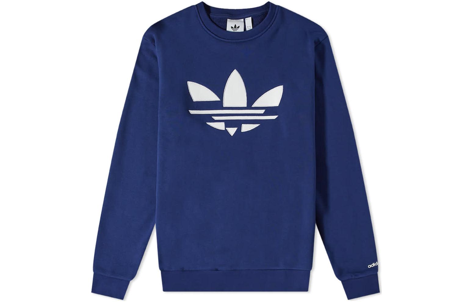 adidas Originals Navy Blue Crewneck Logo Sweatshirt Long Sleeve H37734