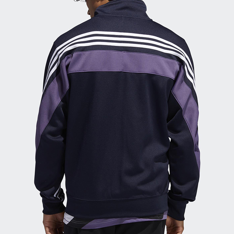 Adidas Originals Navy Retro Track Jacket with Colorblock Stripes FM1524 圖 5