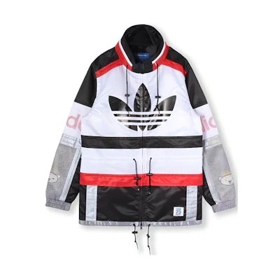 adidas Originals NIGO 25 Blocked Parka Colorblock Logo Zip Jacket White - . AJ5181