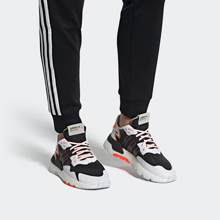 adidas originals Nite Jogger Cloud White/Core Black/Solar Orange FU6842 Nicesnk