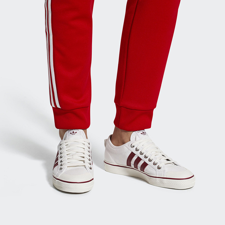 Purchase adidas originals NIZZA 復古休閒 滑板鞋 男女同款 白紅色