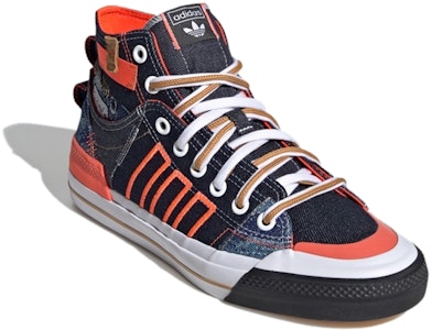 아디다스 오리지널 니짜 하이 '블루 오렌지 패치워크' FZ5238 Lookbook 아디다스 오리지널 니짜 하이 '블루 오렌지 패치워크' FZ5238