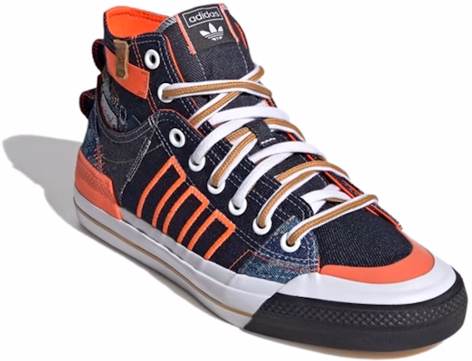 adidas Originals Nizza Hi 'Biru Jingga Patchwork' FZ5238 Lookbook adidas Originals Nizza Hi 'Biru Jingga Patchwork' FZ5238