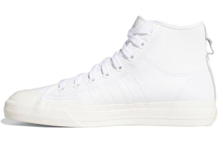 Buy adidas originals NIZZA Hi Rf 高幫 板鞋 男女同款 純白色