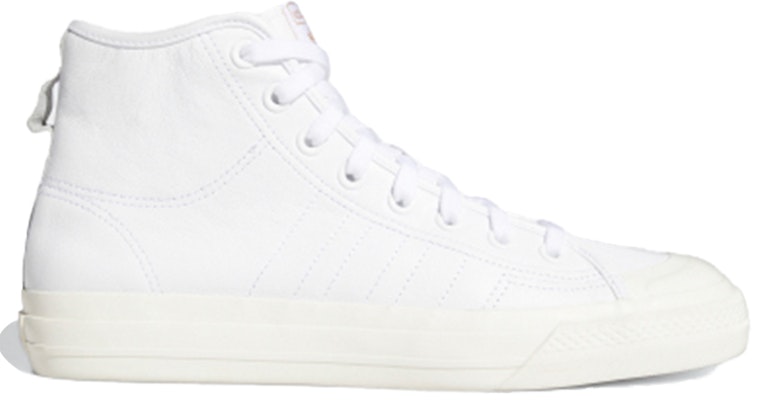 adidas originals NIZZA Hi Rf 高幫 板鞋 男女同款 純白色 Order adidas originals NIZZA Hi Rf 高幫 板鞋 男女同款 純白色