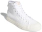 Lookbook adidas originals NIZZA Hi Rf 高幫 板鞋 男女同款 純白色
